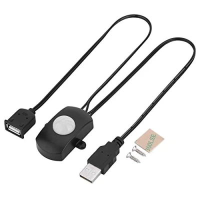 Afbeelding van Zerone DC 5¨C24V Mini PIR bewegingssensorschakelaar voor doe het zelf LED verlichting, infrarood bewegingsmelder, sensordetector, automatische ledstrip, USB interface (zwart)