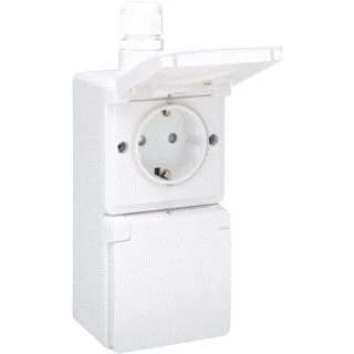 Afbeelding van Niko Hydro Opbouw WCD+RA 2V Ver. Wit 701 37845