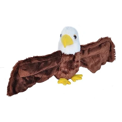 Afbeelding van Wild Republic 19505 21415 Huggers klikarmband knuffeldier, pluche dier, witkopzeearend, bruin, 20 cm