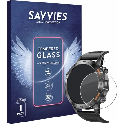 Afbeelding van Savvies Schermbeschermer van gepantserd glas, Smartwatch beschermfolie, Transparant