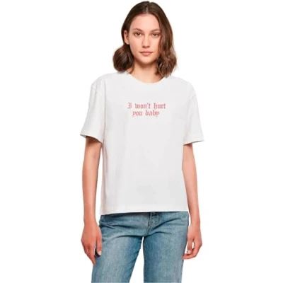 Afbeelding van Mister Tee WON&#039;T HURT Tshirt print, Dames, Maat: Small, White