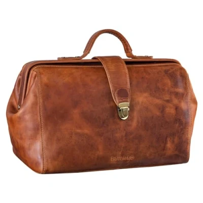 Afbeelding van STILORD &#039;Percy&#039; Dokterstas Leder Vintage Business Handtas Echt Leder, Kleur:kara cognac