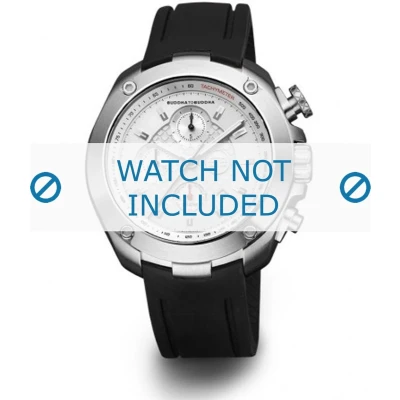 Afbeelding van Buddha to horlogeband 39mm / BTB.F.R.CH.02 Rubber Zwart 19mm
