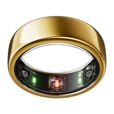 Afbeelding van Oura Gen3 Smartring Horizon maat 11, Gold Wearable die slaap, hartslag en conditie bijhoudt Batterij gaat tot 7 dagen mee Voor iOS + Android Controleer je met de maatset