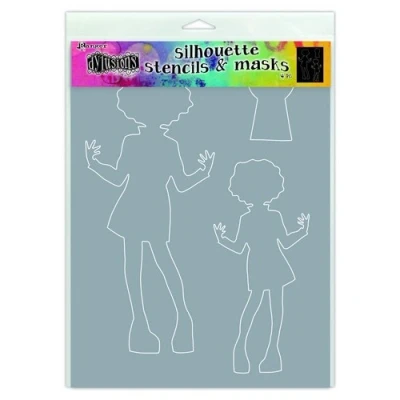 Afbeelding van Ranger Dylusions Stencils Silhouettes Maisie DYS65302 Dyan Reaveley (02 19)
