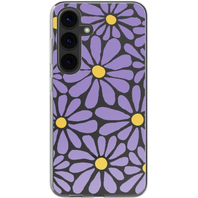 Afbeelding van imoshion hoesje Geschikt voor Samsung Galaxy S24 Design Tropical Violet Flowers Connect