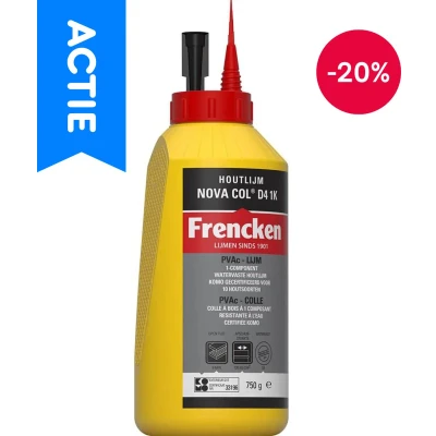Afbeelding van Frencken houtlijm NovaCol D4 750gr. 6 flacons