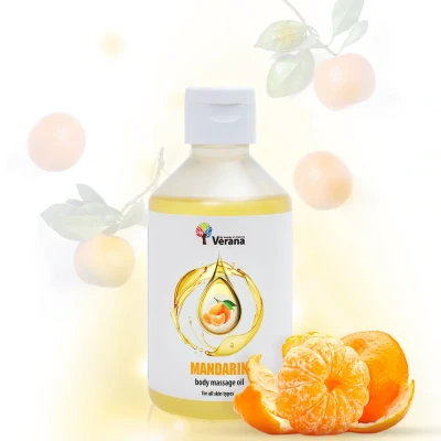 Afbeelding van Verana Massageolie Mandarijn 250ml, 100% natuurlijk, gemaakt in Europa
