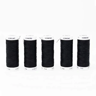 Afbeelding van Korbond 100 m polyester schroefdraad, zwart