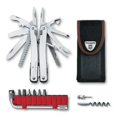 Afbeelding van VICTORINOX Multifunctioneel gereedschap Swiss Tool Spirit X Plus, 35 functies, Made, multitool met vastzetmes, incl. nylon etui, zilver