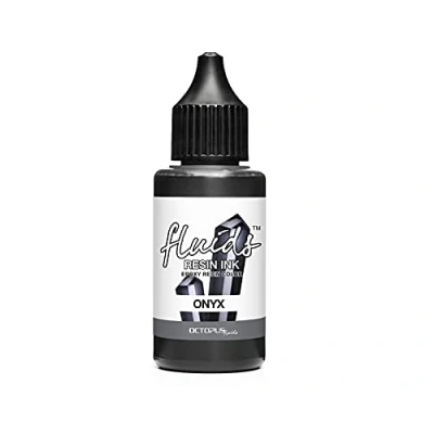 Afbeelding van Octopus Fluids resin Ink ONYX, alcoholinkt voor het kleuren van Epoxy hars en UV hars, Alcohol for and Resin, color 30 ml, zwart