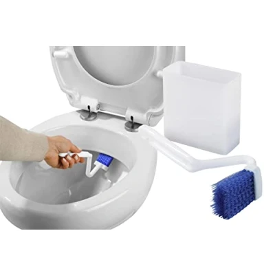 Afbeelding van Maximex WC randreiniger met doos, inclusief wandopbergdoos 2 zuignappen, polypropyleen, 4,5 x 23 9,2 cm, wit