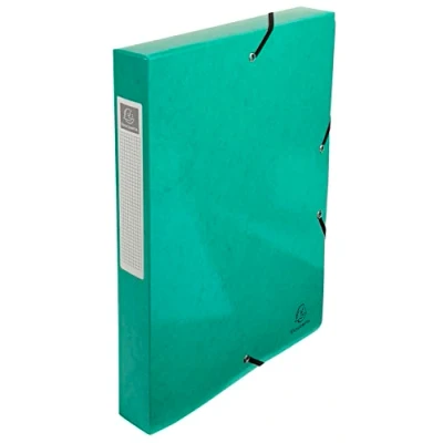 Afbeelding van Exacompta Iderama, 59973E, archiefdozen, 24 x 32 cm, met elastiek, rugetiket, 40 mm rug, donkergroen