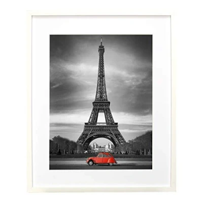 Afbeelding van BD ART 40 x 50 cm, MDF fotolijst met passe partout 30 wit, plexiglas