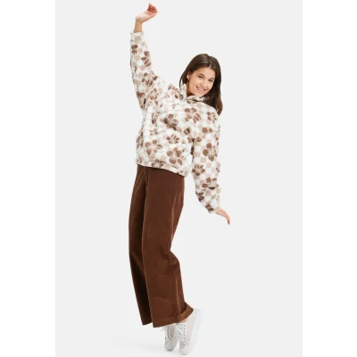 Afbeelding van Roxy JIVE Talking Bonded Fleece trui, Dames, Maat: Medium, Egret hibi square