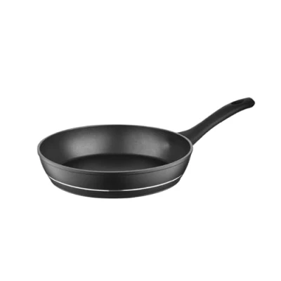 Afbeelding van FLORINA Aluminium Koekenpan I 28 cm Diameter Universele Pan DELUX Antiaanbaklaag Krasbestendige Inductiebodem Geschikt voor Inductiekookplaat, Gasfornuis, Elektrisch Fornuis (Zwart)
