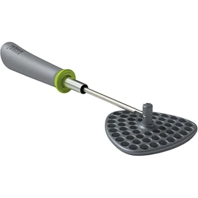 Afbeelding van opvouwbare nylon kop, ruimtebesparende aardappelstamper, grijs/groen