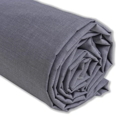 Afbeelding van IPEA Katoenen stof popeline grijs 200 cm x 150 Made in Italy per meter om te naaien, kleding, voering, woonaccessoires, patchwork, effen naaien