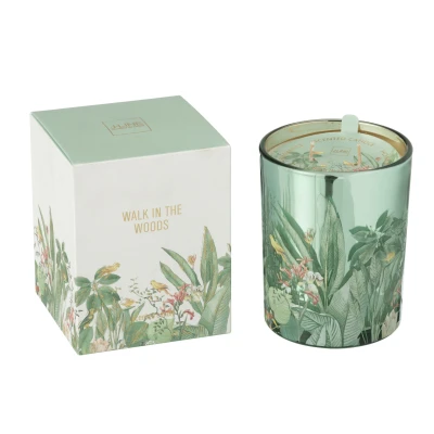 Afbeelding van J Line Geurkaars Walk In The Woods Wax Groen Large 55 Uren