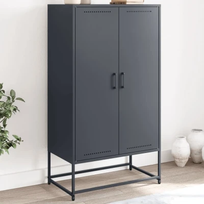 Afbeelding van Hoge kast 68,5x38,5x123,5 cm staal antracietkleurig