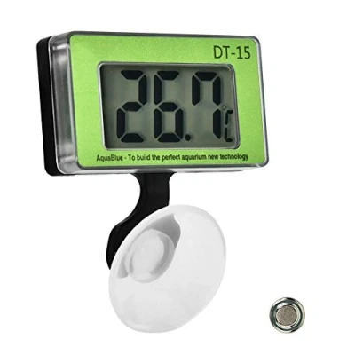 Afbeelding van aquarium thermometer temperatuur meetinstrument LCD digitale waterthermometer display met zuignap voor terrarium