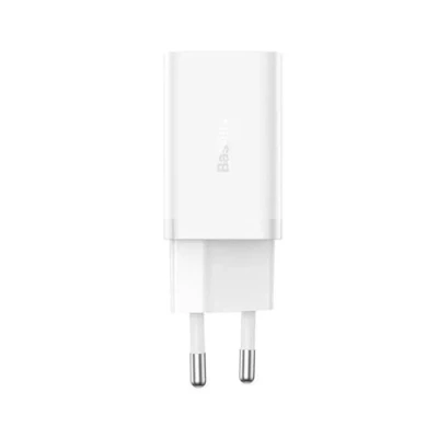 Afbeelding van Baseus GaN5 Pro 40W Compacte Fast Charger Duo USB C Wit