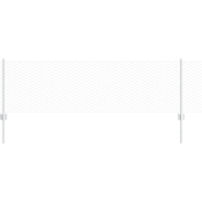 Afbeelding van vidaXL Fence Posts 11 pcs U Channel 60 cm Gegalvaniseerd staal, Hexagonale omheining 0.6x100 m staal