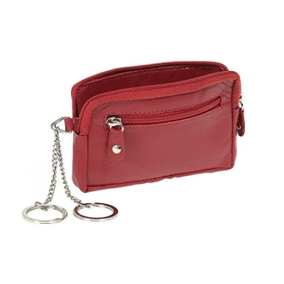 Afbeelding van LEAS Sleuteltas met 2 ringen en vakken echt leer, rood Special Edition, rood, 12x8cm, Rechthoekig