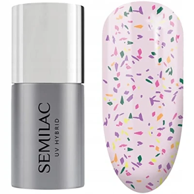 Afbeelding van T27 Semilac UV nagellak Top No Wipe Matte Violet Galaxy 7 ml