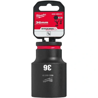 Afbeelding van Milwaukee Accessoires SHOCKWAVE Krachtdop 1/2&quot; lang 36 mm 1 stuk 4932480351
