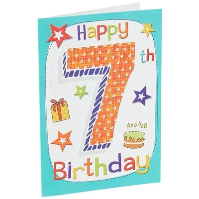 Afbeelding van Piccadilly Greetings Jeugdverjaardagskaart Leeftijd 7 x 5 inch