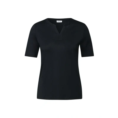 Afbeelding van Cecil IM LOOK Tshirt basic, Dames, Maat: Medium, Schwarz