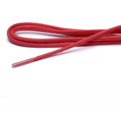 Afbeelding van Cordial schoenveters rood wax dun rond veterlengte 75 cm 4 6 gaatjes