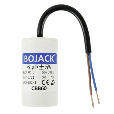 Afbeelding van BOJACK CBB60 450V 6uf condensatorstarter elektromotor, 50/60HZ aanloopcondensator met draad