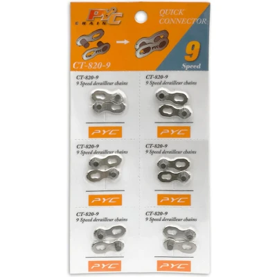 Afbeelding van P.Y.C. Pyc kettingschakel 9 speed per 6 stuks op kaart