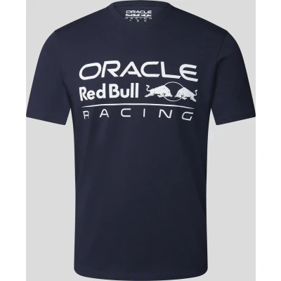 Afbeelding van Red Bull Racing CORE Front LOGO Flame Scarlet Tshirt print, Heren, Maat: 52, Dark blue