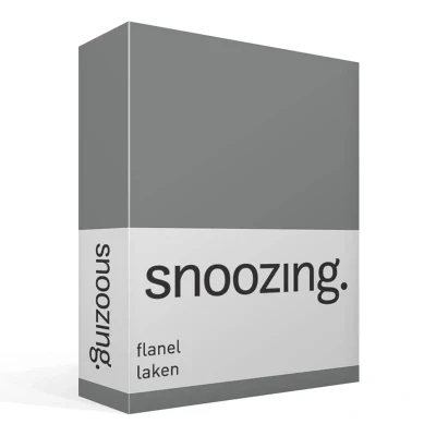 Afbeelding van Snoozing Flanel Laken Eenpersoons 150x260 cm Antraciet