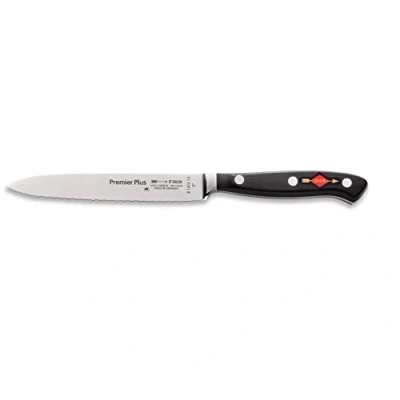 Afbeelding van F. DICK Premier Plus 81410132 universeel mes gekarteld (lemmetlengte 13 cm, koksmes, keukenmes, hardheid 56 graden, mes)