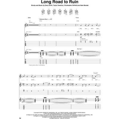 Afbeelding van Foo fighters greatest hits guitar recorded version