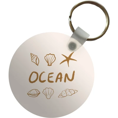 Afbeelding van Sleutelhanger Zomer Quotes Zee Plastic Rond Uitdeelcadeautjes