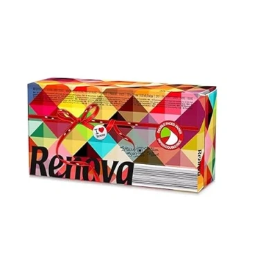 Afbeelding van Renova Red Label Gezichtsdoeken, Tweekleurig, Fuchsia, Groen, 80 Stuk