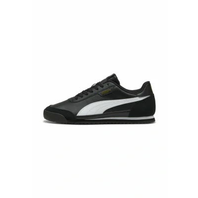 Afbeelding van PUMA Turino II OG uniseks sneakers, Zwart/Wit/Goud, Maat 35,5