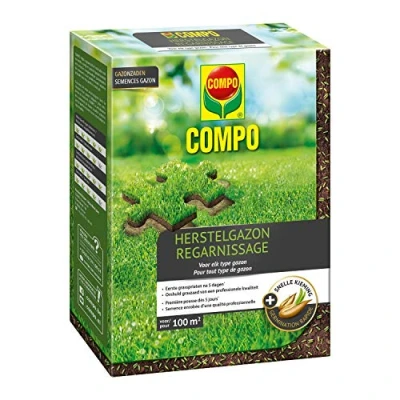 Afbeelding van COMPO Gazonzaad Herstelgazon voor eenvoudig herstel van beschadigde gazons snelle kieming doos 2 kg (100 m²)