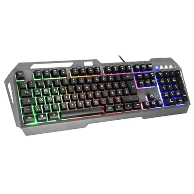 Afbeelding van Speedlink LUNERA Metal Rainbow Keyboard gaming toetsenbord met verlichting volledig formaat DE lay out, zwart