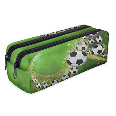 Afbeelding van etui pennenetui schooletui met twee ritssluitingen voor jongens [107], Futbol, 21 cm x 10 8 cm, normaal