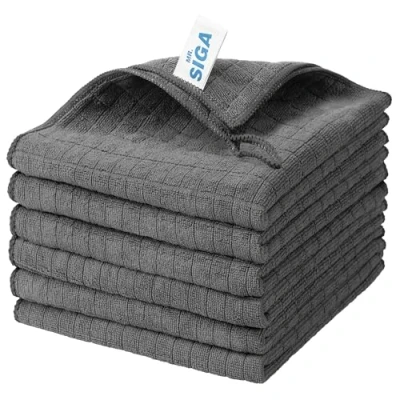 Afbeelding van MR.SIGA Microvezel reinigingsdoek, doek, poetsdoek, raamdoek, microvezeldoek, theedoek, verpakking van 6 stuks, afmetingen: 40 x cm.