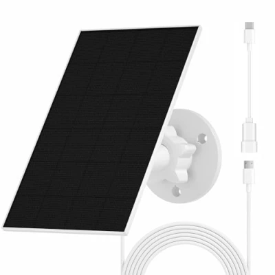 Afbeelding van Zonnepaneel voor Eufy Camera, 5V 2,5W Compatibel met Eufycam, 2C/2C Pro, 2/2Pro, E20/E40, Solo, SoloCam Spotlight, Micro USB &amp; Rubberen Plug Inbegrepen, IP65 Waterdichtheid