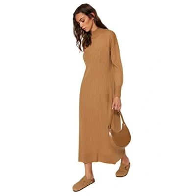 Afbeelding van Jurk Bruin Shift, camel, XL, XL