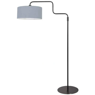 Afbeelding van Steinhauer Vloerlamp Bloeba zwart met lichtblauwe kap 4166ZW