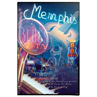 Afbeelding van Reinders! Poster Memphis Blues City